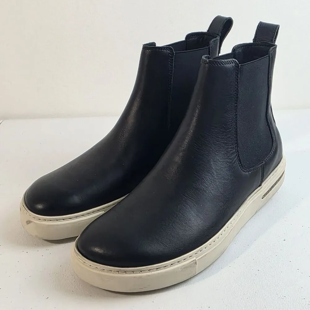 Birkenstock Women's Sz 8 EU 38 Black Leather Bend Chelsea Ankle Booties